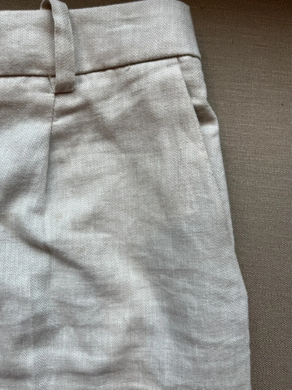 H&M Linen Blend Tailored Trpuser Pants Ankle Length  6